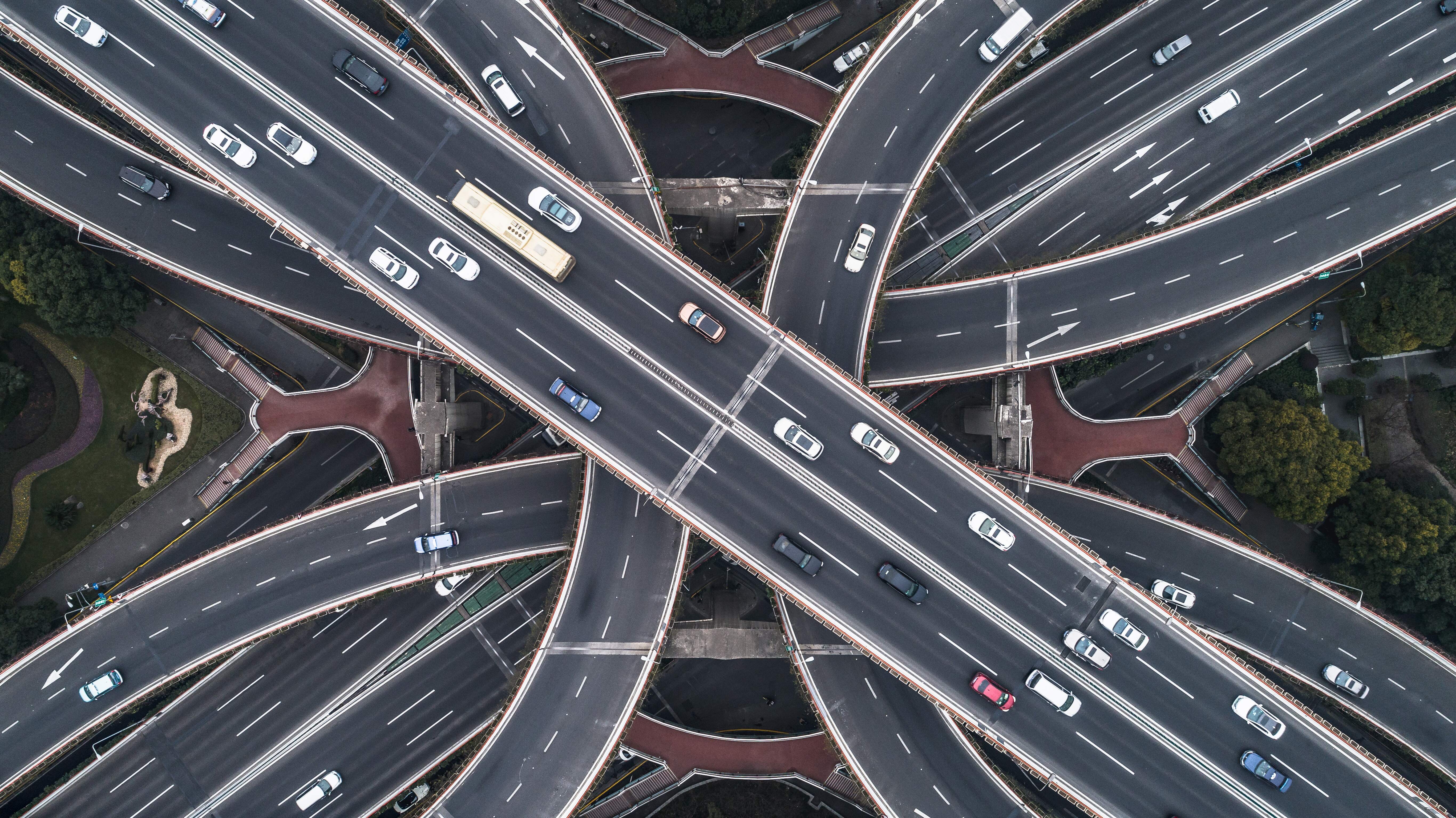 Cars on a highway